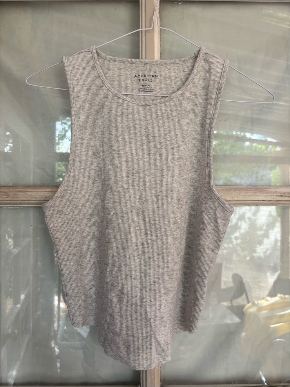 American Eagle Outfitters Women’s Ribbed Tank Top - Heather Gray